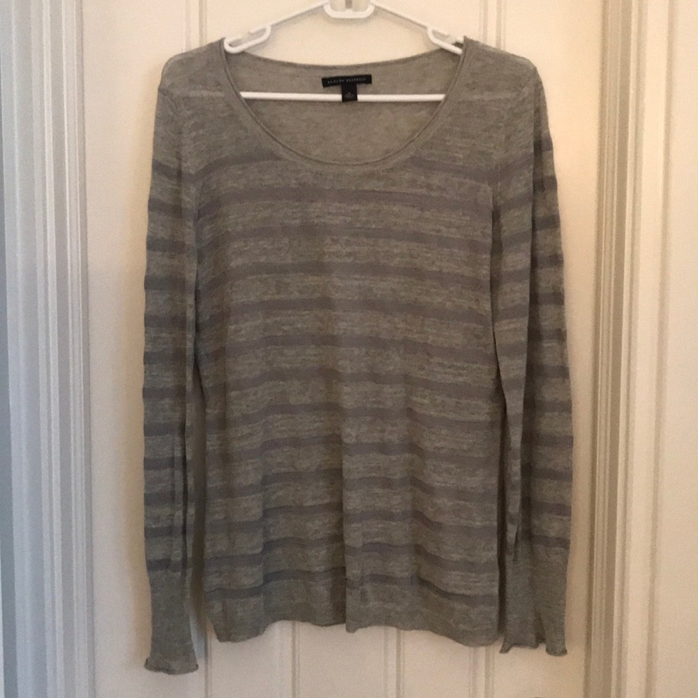 BANANA REPUBLIC: gray striped sweater